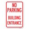 Signmission No Parking Building Entrance Heavy-Gauge Aluminum Sign, 12" x 18", A-1218-23757 A-1218-23757 - alternate 1